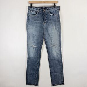 J Brand Caitland‎ Distressed Destroyed Revolution Button Fly Jeans Womens 27